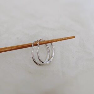 Elegant Silver Hoop Earrings